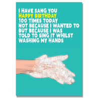 Sing Washing Hands Card
